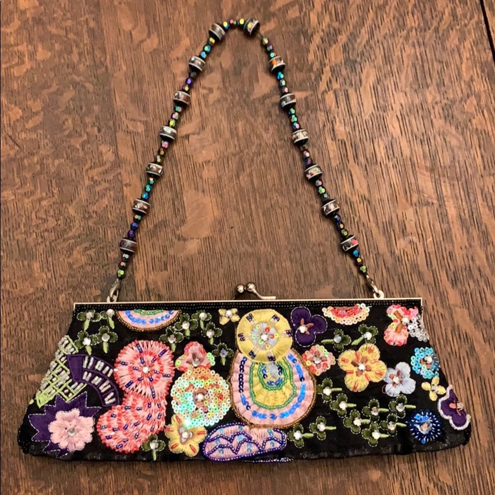 Multicolored beaded bag small